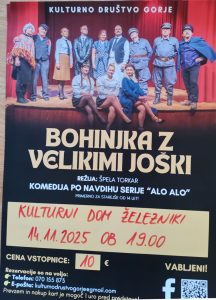 Plakat gostujoče predstave KD Gorje